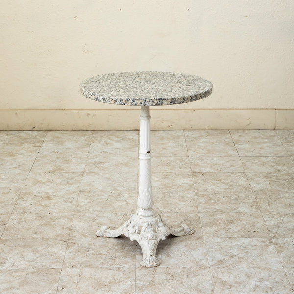Iron and Marble Bistro Table