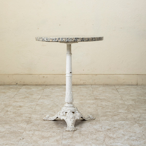 Iron and Marble Bistro Table