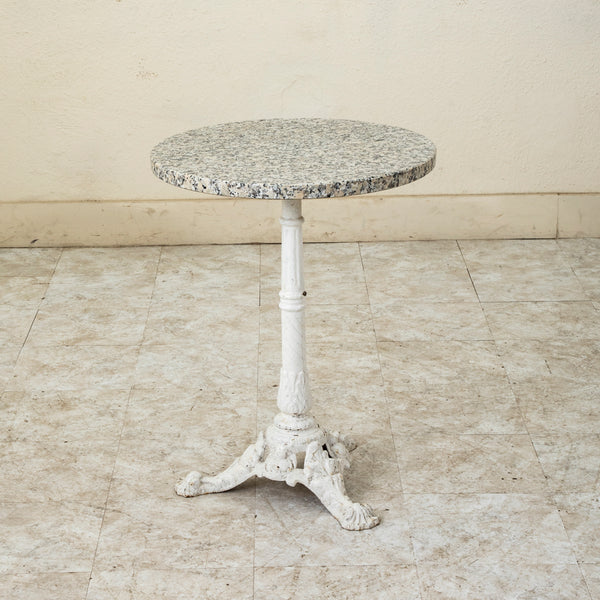 Iron and Marble Bistro Table
