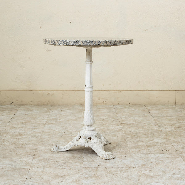 Iron and Marble Bistro Table