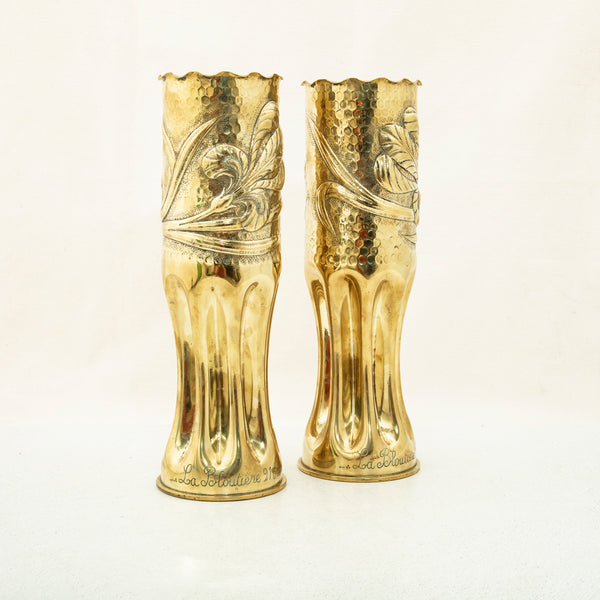 World War II Trench Art Vases