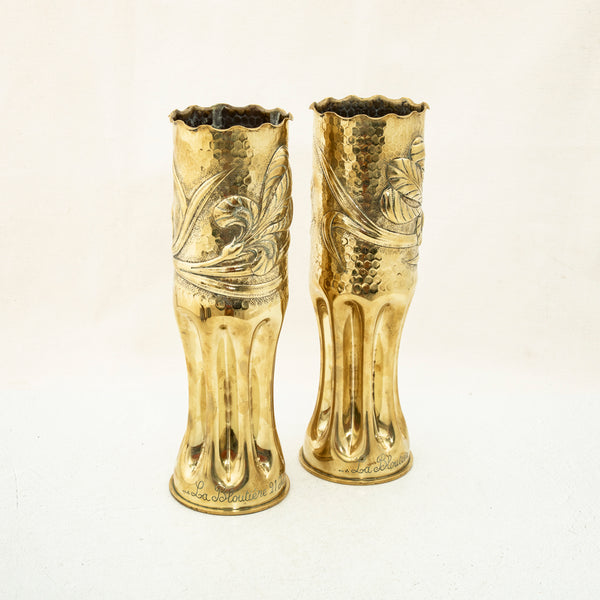World War II Trench Art Vases
