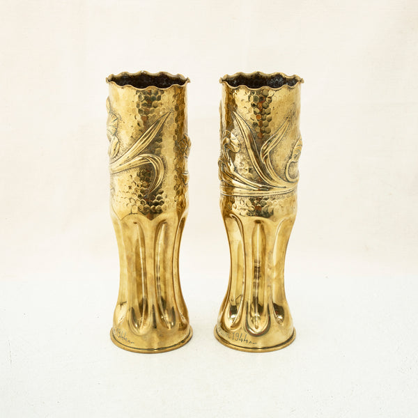 World War II Trench Art Vases