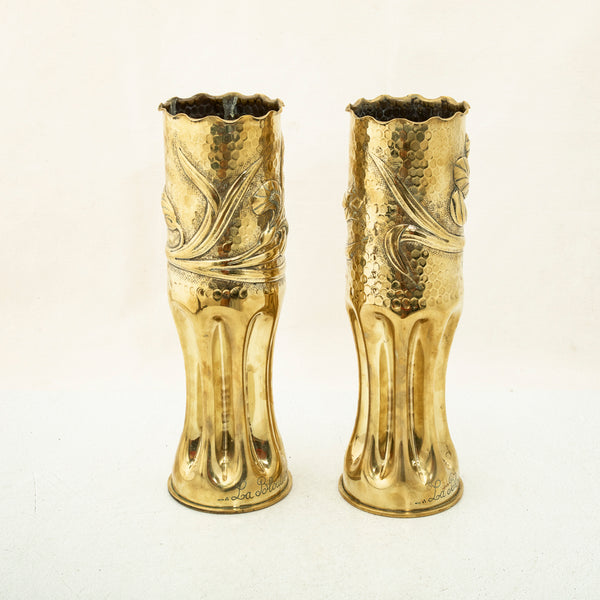 World War II Trench Art Vases