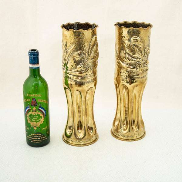 World War II Trench Art Vases