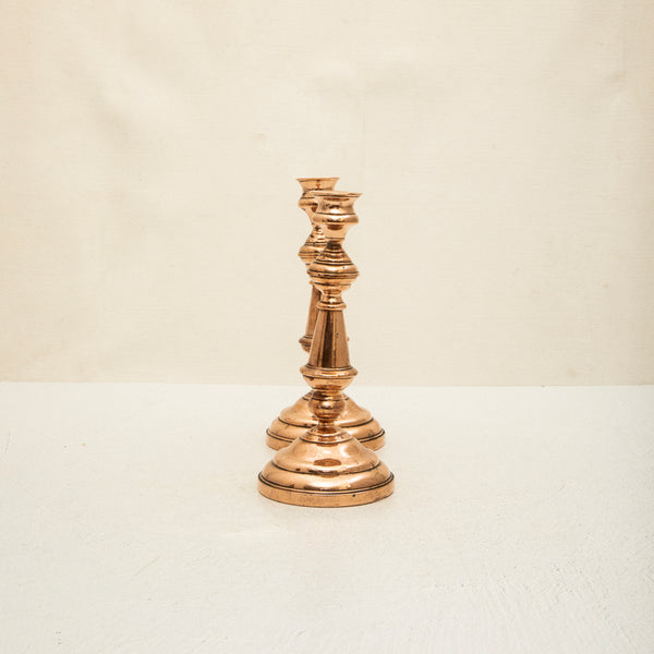 Pair of Copper Candlesticks