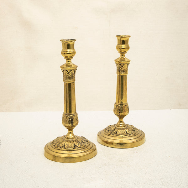 Pair of Bronze Candlesticks