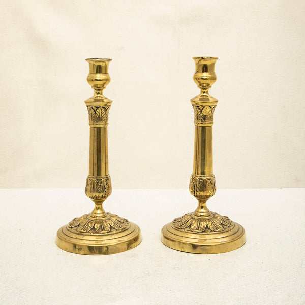 Pair of Bronze Candlesticks