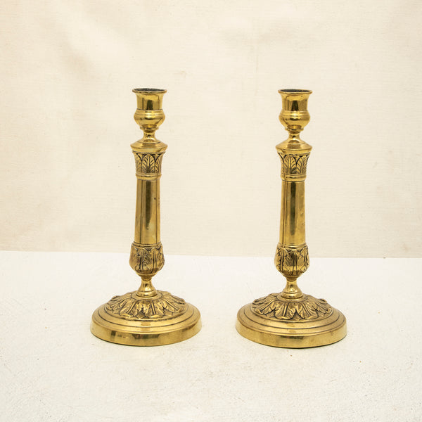 Pair of Bronze Candlesticks