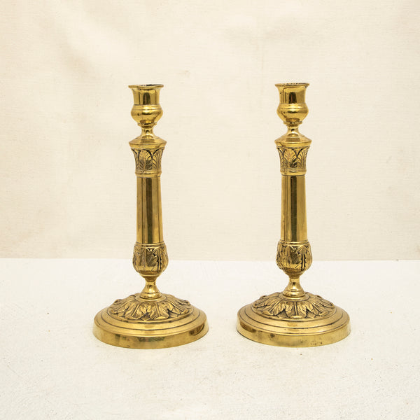 Pair of Bronze Candlesticks