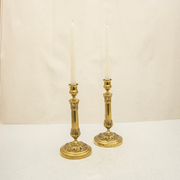 Pair of Bronze Candlesticks