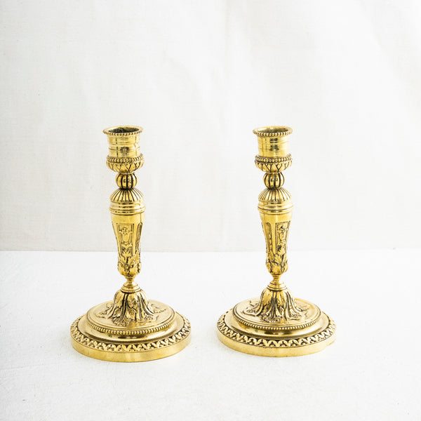 Pair of Bronze Candlesticks