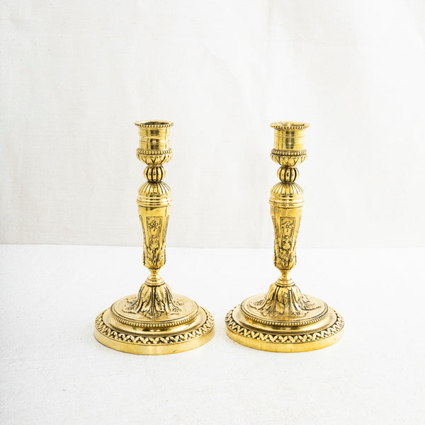 Pair of Bronze Candlesticks