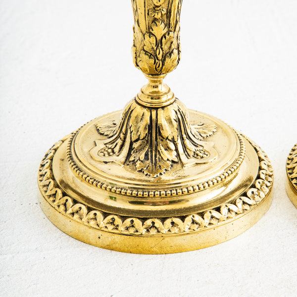 Pair of Bronze Candlesticks