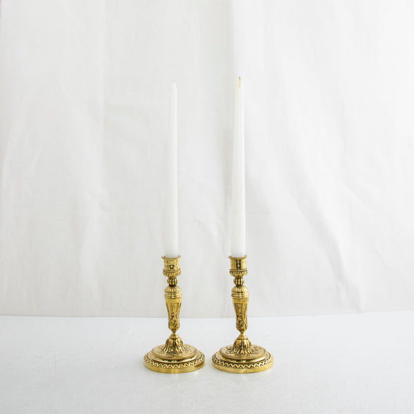 Pair of Bronze Candlesticks