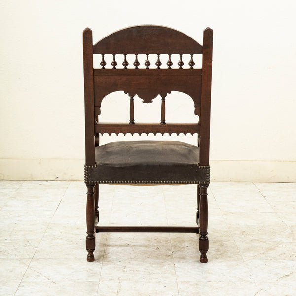 Walnut Armchair with Rams