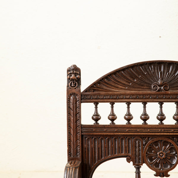 Walnut Armchair with Rams