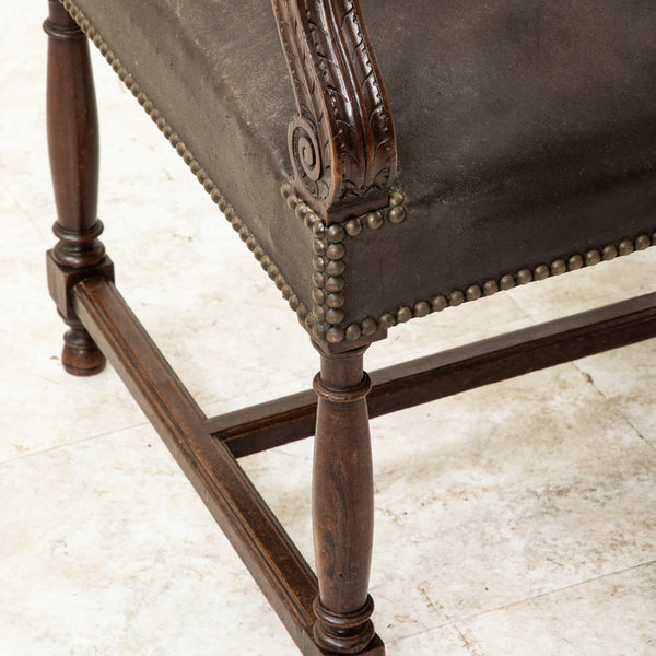 Walnut Armchair with Rams