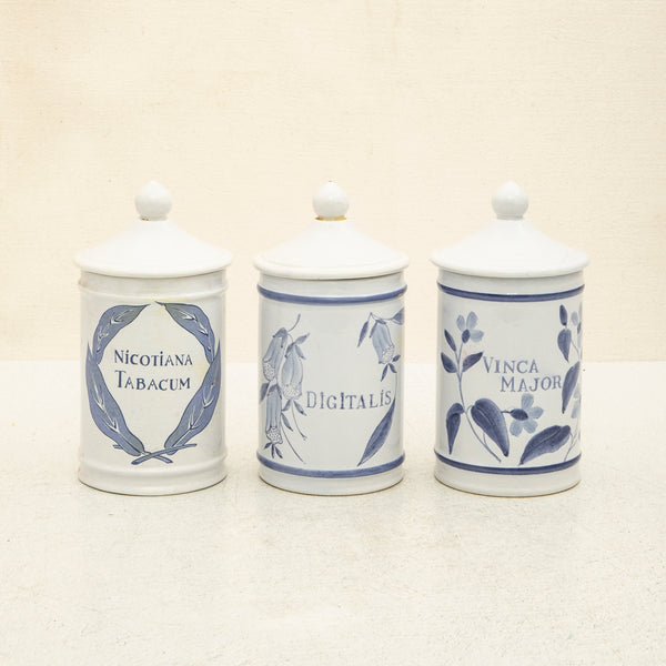 Set of Three Apothecary Jars