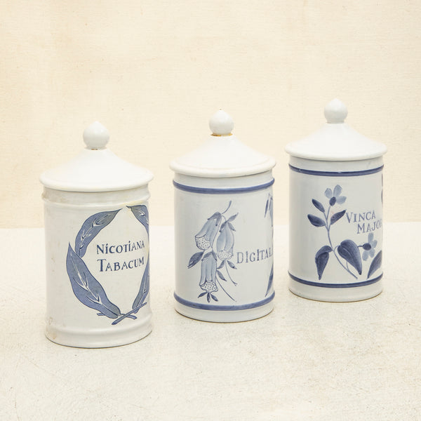 Set of Three Apothecary Jars