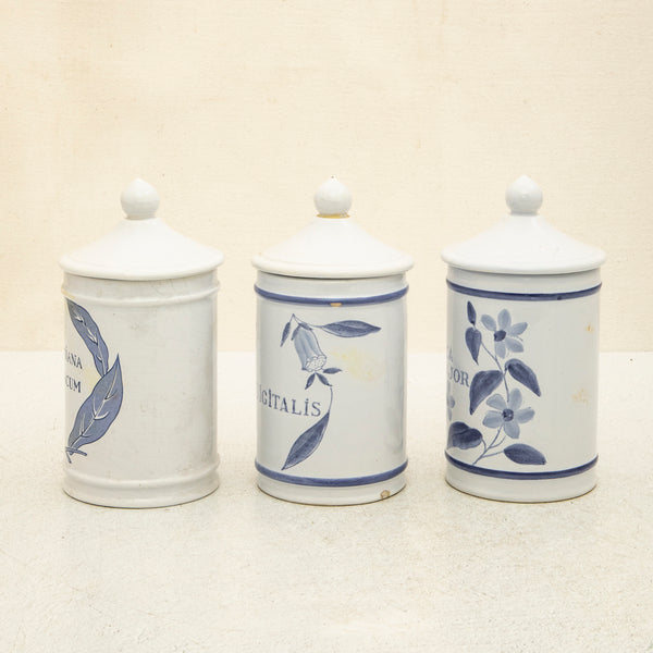 Set of Three Apothecary Jars