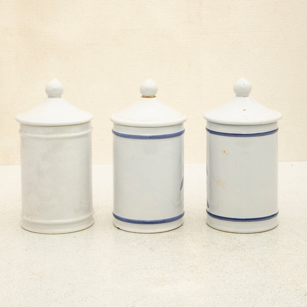 Set of Three Apothecary Jars