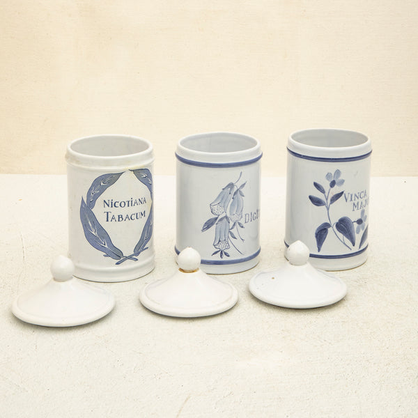 Set of Three Apothecary Jars