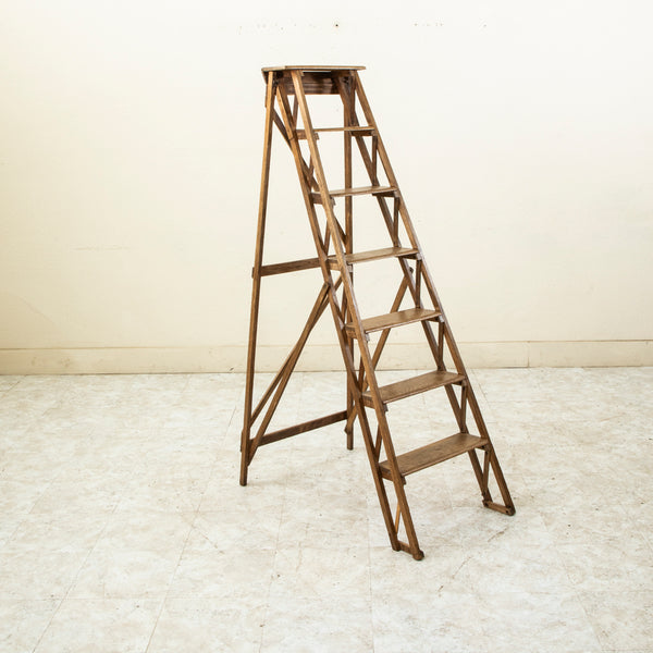 Folding Oak Ladder