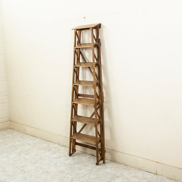 Folding Oak Ladder