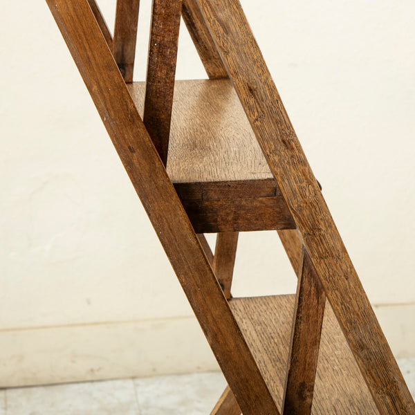 Folding Oak Ladder
