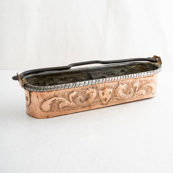 Copper Repousse Fish Pot