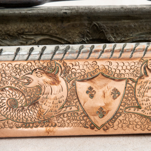 Copper Repousse Fish Pot