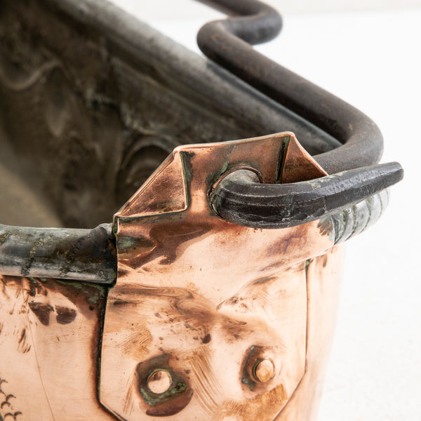 Copper Repousse Fish Pot