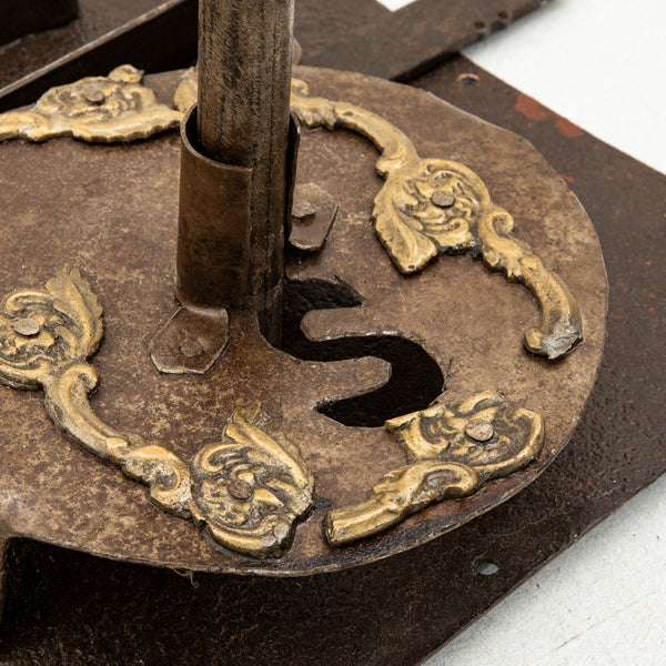 Large Iron Lock and Key