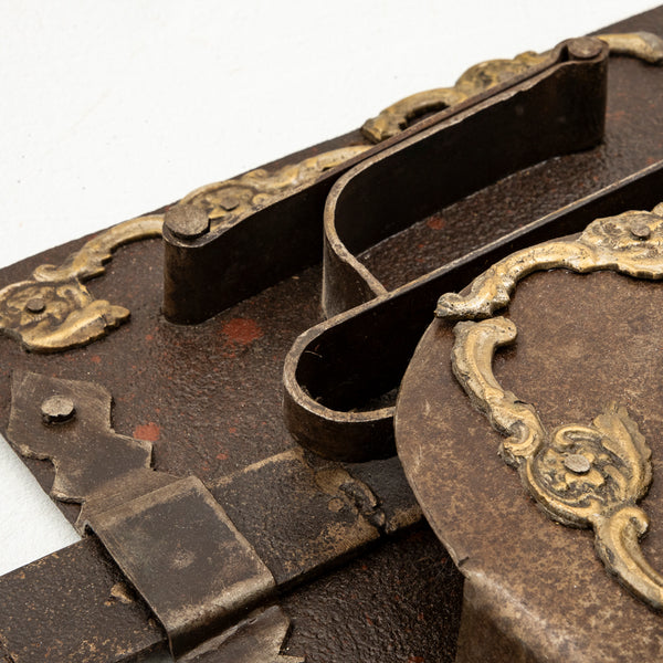 Large Iron Lock and Key