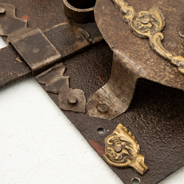 Large Iron Lock and Key