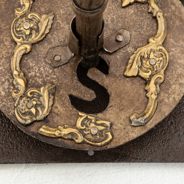 Large Iron Lock and Key