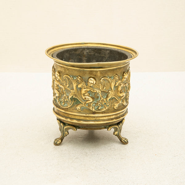 Bronze Repousse Cachepot