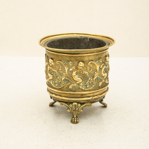 Bronze Repousse Cachepot