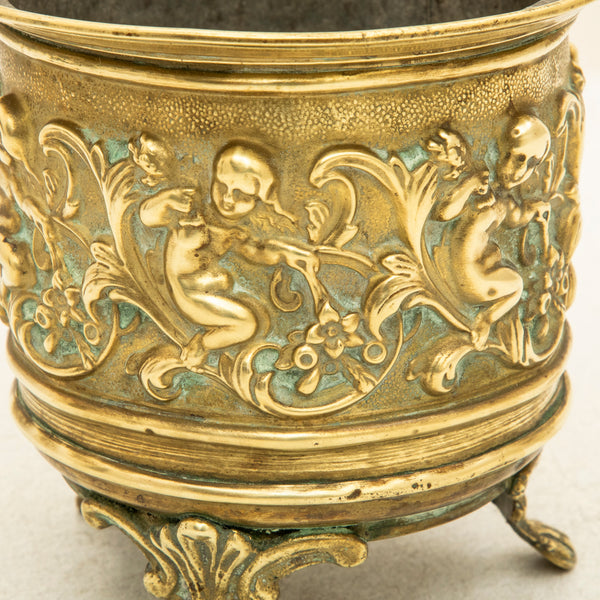 Bronze Repousse Cachepot