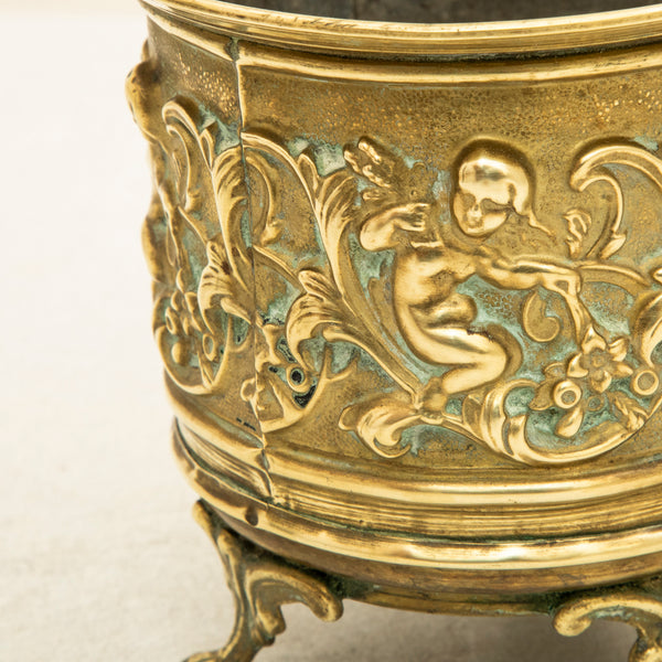 Bronze Repousse Cachepot