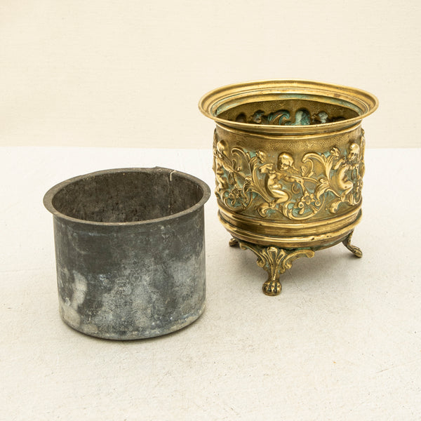 Bronze Repousse Cachepot