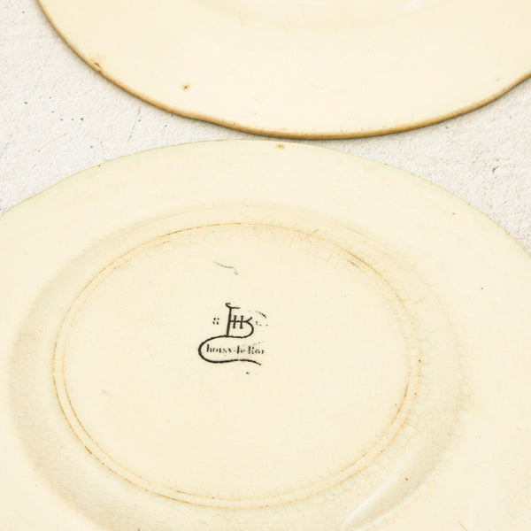 Set of Six Majolica Plates