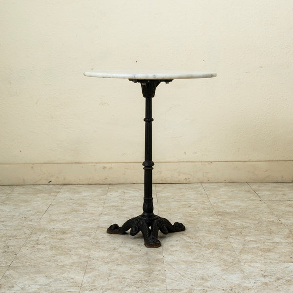 Iron and Marble Bistro Table