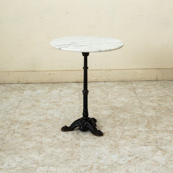 Iron and Marble Bistro Table