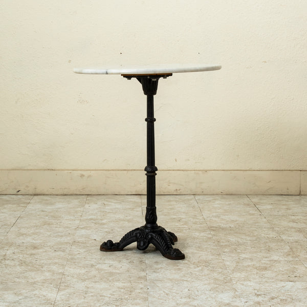 Iron and Marble Bistro Table