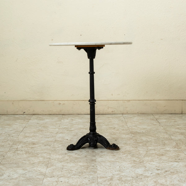 Iron and Marble Bistro Table