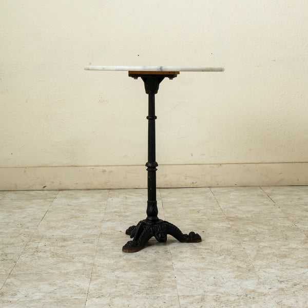 Iron and Marble Bistro Table