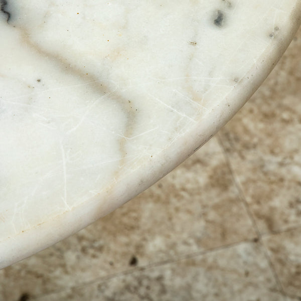 Iron and Marble Bistro Table
