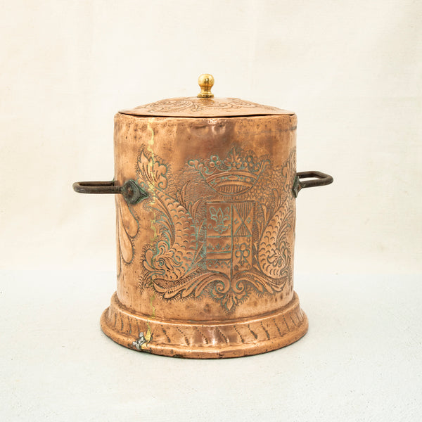 Copper Repousse Pot